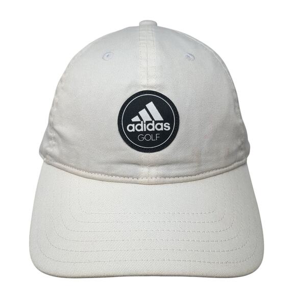 Adidas Golf Slideback Baseball Cap White One Size Adjustable 6 Panel Cotton - Picture 1 of 11